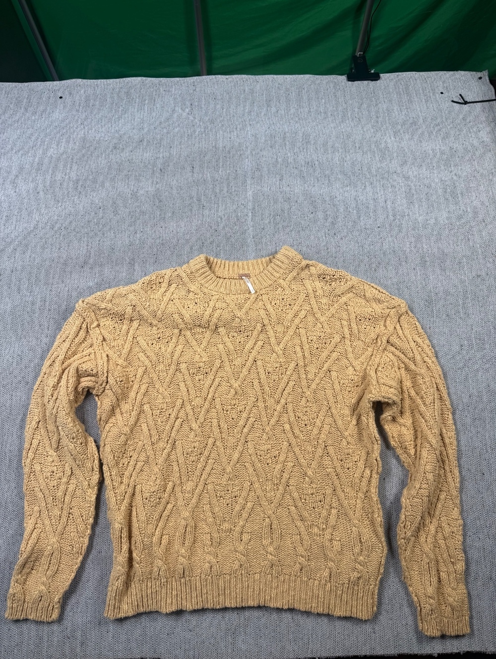 Free People Women's Beige Cable Knit Sweater Size S/P